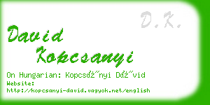 david kopcsanyi business card